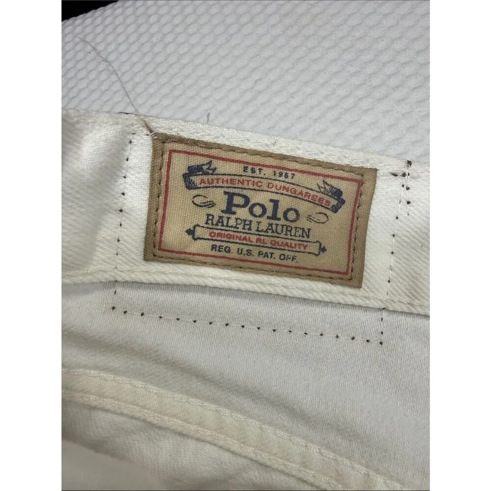 NWT Polo Ralph Lauren White Denim Raw-Hem Crosby Shorts Size 29 - Picture 3 of 11